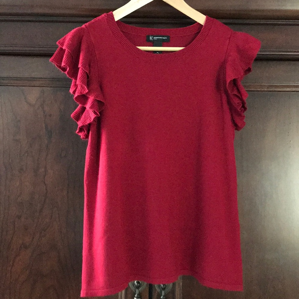 INC Ruffle Sleeve Sweater - Picture 4 of 5
